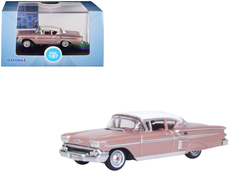 1958 Chevrolet Impala Sport Cay Coral Pink Metallic Diecast Model Car