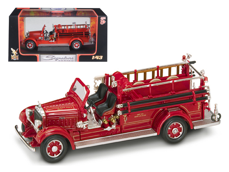 1935 Mack Type 75Bx Fire Engine Red 1/43 Diecast Model Car By Road Signature