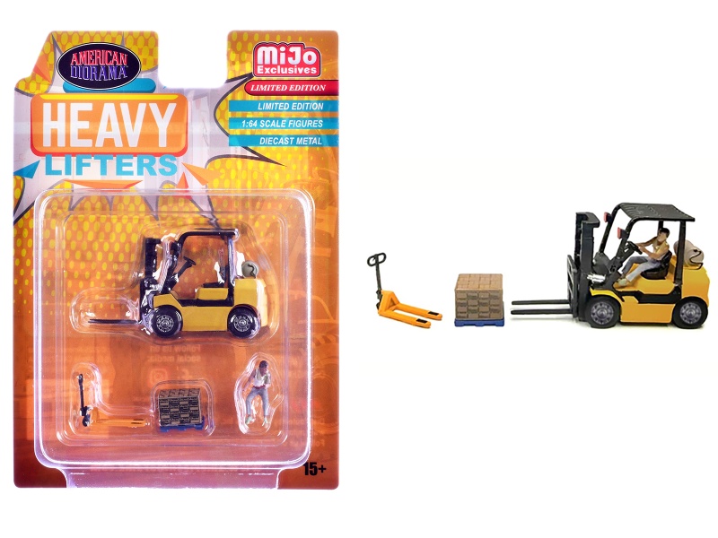 "Heavy Lifters" 4 Piece Diecast Set Limited Edition For 1/64 Scale Models By American Diorama