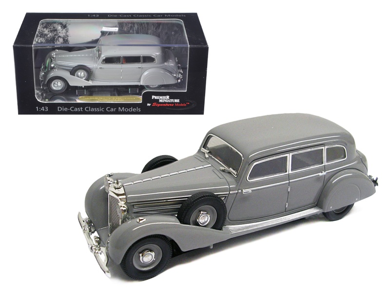 1938 Mercedes 770K Sedan Grey 1/43 Diecast Car Model By Signature Models