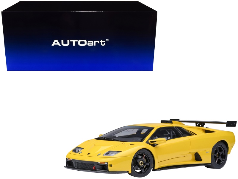 Lamborghini Diablo Gtr Superfly Yellow 1/18 Model Car By Autoart