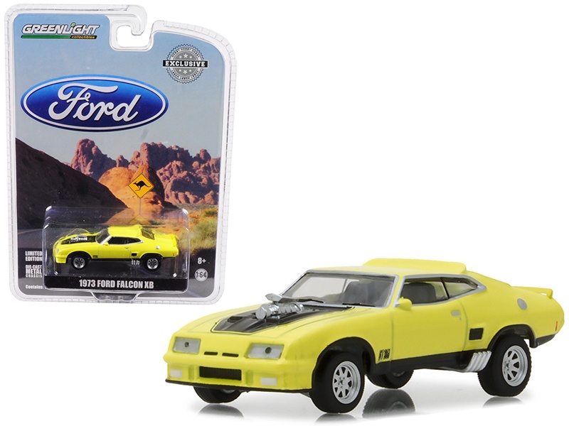 1973 Ford Falcon Xb Yellow With Black Stripe Hobby Exclusive 1/64 Diecast Car Model By Greenlight
