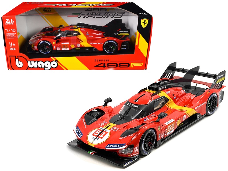Ferrari 499P #51 James Calado Diecast Model Car - Bburago 1/18 Scale