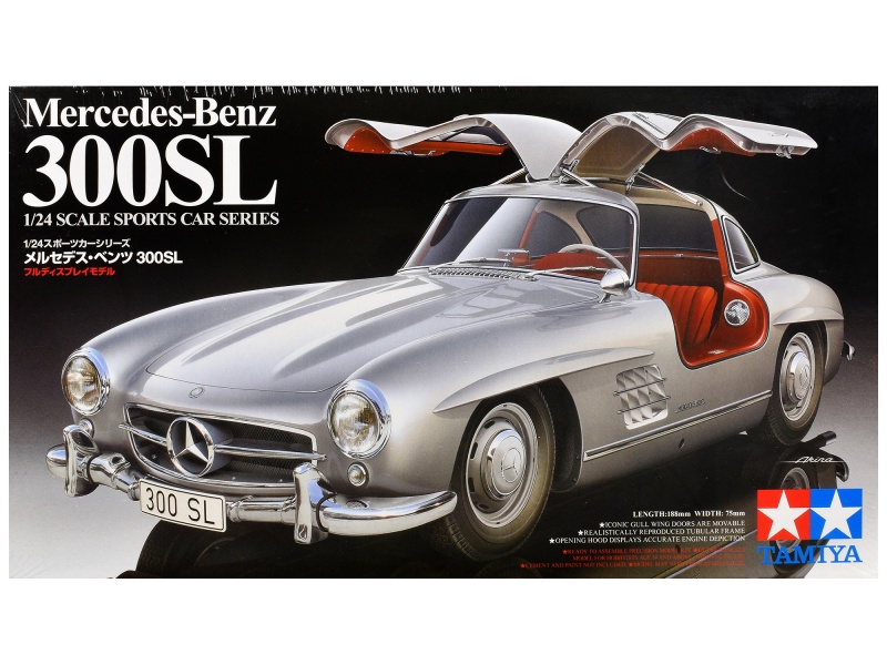Model Kit Mercedes-Benz 300Sl Gullwing 1/24 Scale Model By Tamiya