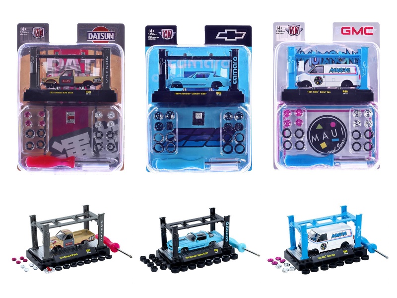 Model Kit 3 Piece Car Set Release #90 Limited Edition To 6000 Pieces Worldwide 1/64 Diecast Model Cars By M2 Machines