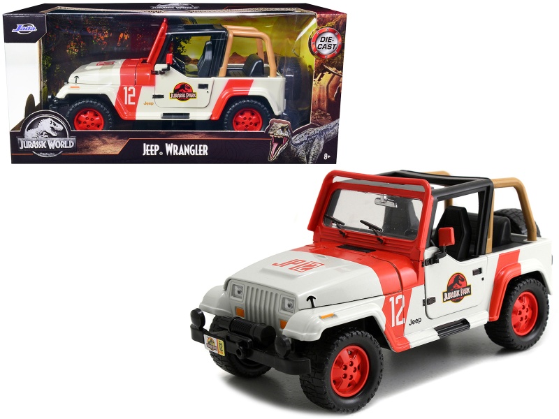 1992 Jeep Wrangler Jurassic World Movie 1/24 Diecast Model Car By Jada