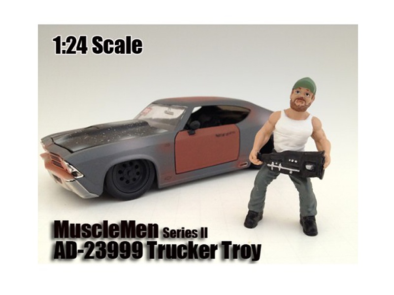 Musclemen "Trucker Troy" Figure For 1:24 Scale Models By American Diorama