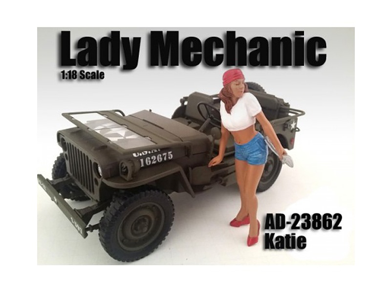 Lady Mechanic Katie Figure For 1:18 Scale Models By American Diorama
