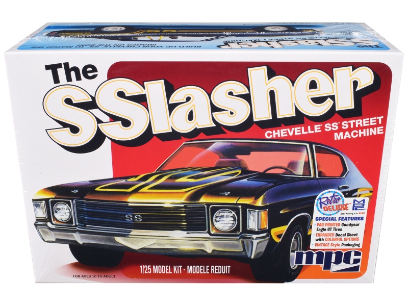Skill 2 Model Kit Chevrolet Chevelle Ss Street Machine "The Sslasher" 1/25 Scale Model By Mpc