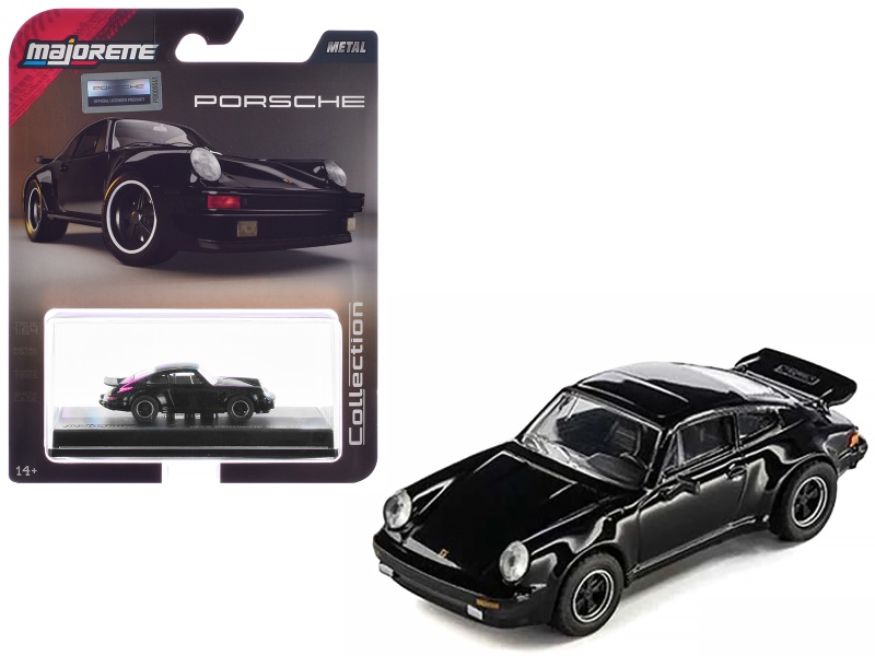 1975 Porsche 930 Turbo Black "Collection" Series 1/64 Diecast Model Car By Majorette