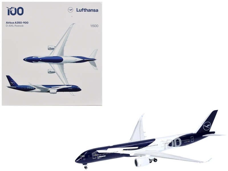 Herpa Lufthansa Airbus A350-900 “100 Years” D-AIXL 1:500 Diecast Model