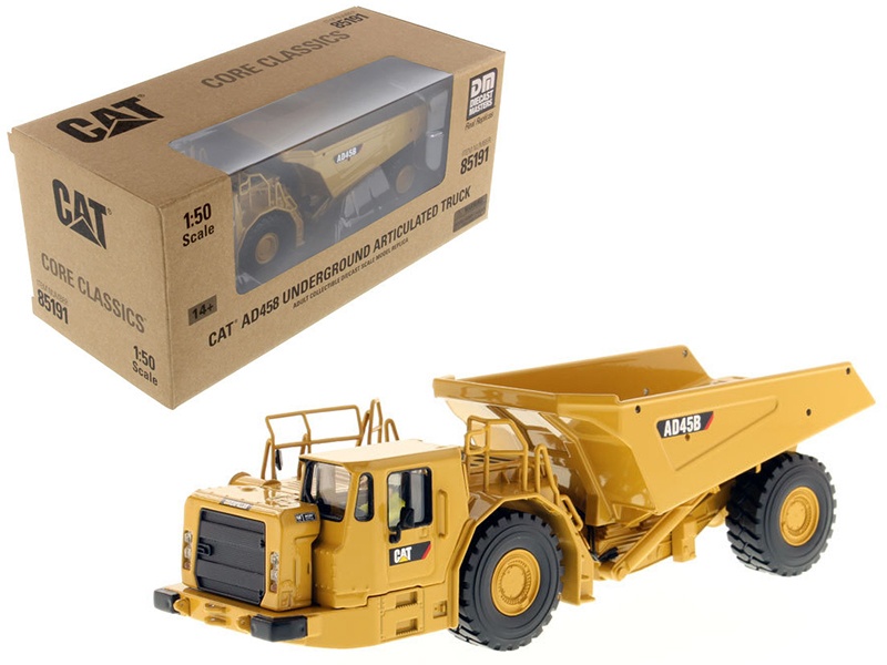 Cat Caterpillar Ad45b Underground Articulated Truck With Operator "Core Classics Series" 1/50 Diecast Model By Diecast Masters