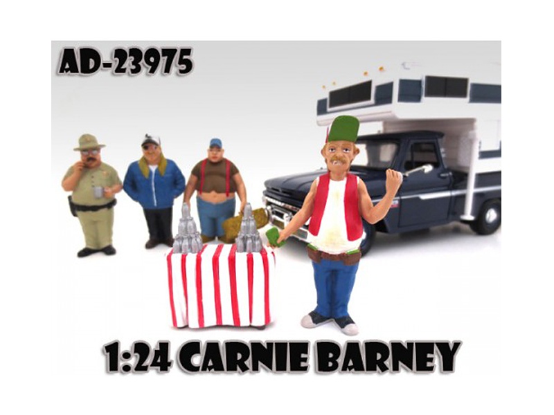 Carnie Barney "Trailer Park" Figure For 1:24 Scale Diecast Model Cars By American Diorama