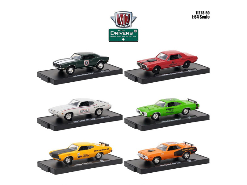 Drivers 6 Cars Set Release 50 In Blister Packs 1/64 Diecast Model Cars By M2 Machines