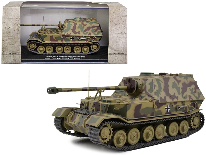 German Sd. Kfz. 184 Elefant Heavy Tank Destroyer "Schwere Panzerjager Abteilung 653 Ukraine 1944" 1/43 Diecast Model By Afvs Of Wwii