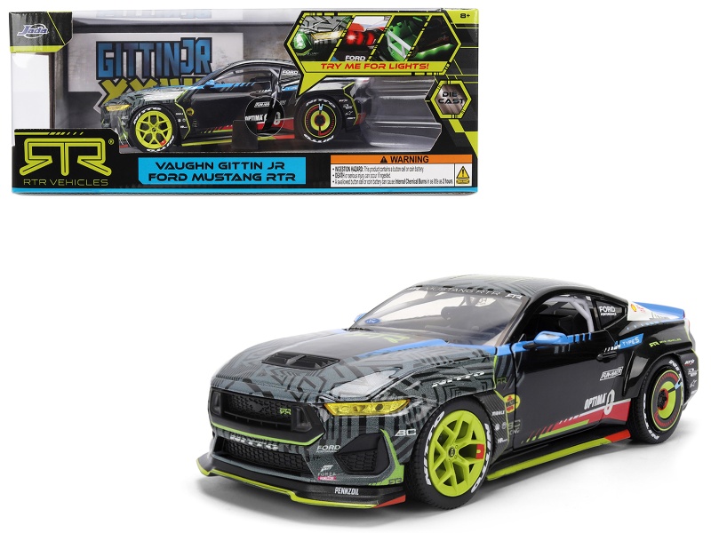 Ford Mustang Rtr #25 Vaughn Gittin Jr. "Formula Drift Pro Championship" (2025) With Lights "Rtr Vehicles" Series 1/24 Diecast Model Car By Jada