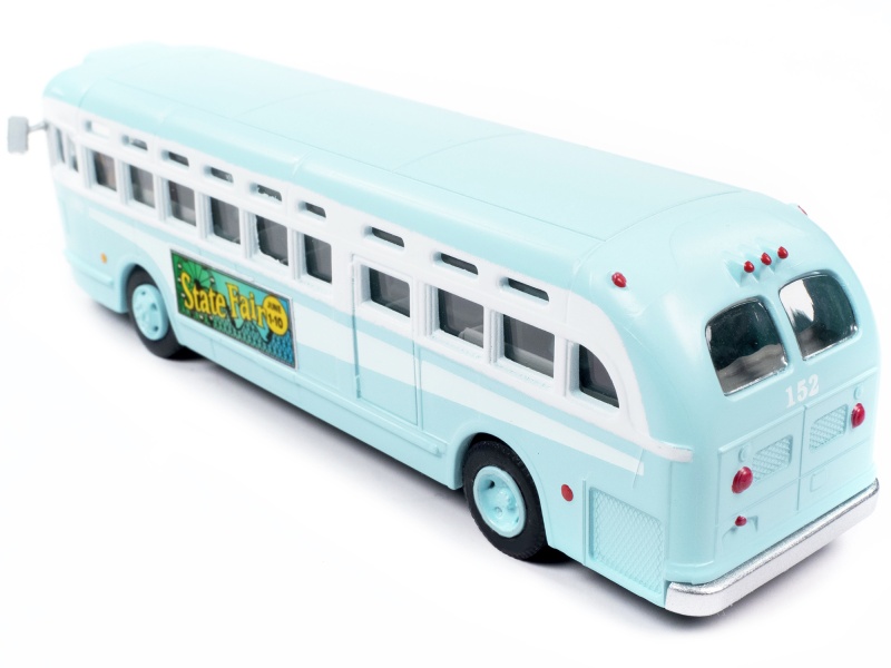 Gmc Pd-4103 Transit Bus #152 Light Blue "Burlington New Jersey" 1/87 (Ho) Scale Model By Classic Metal Works