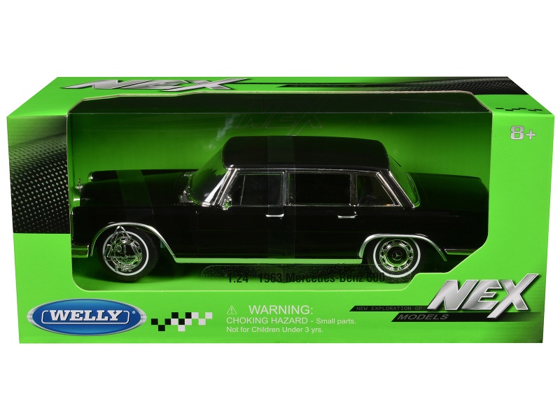 1963 Mercedes-Benz 600 Black "Nex Models" Series 1/24 Diecast Model Car By Welly