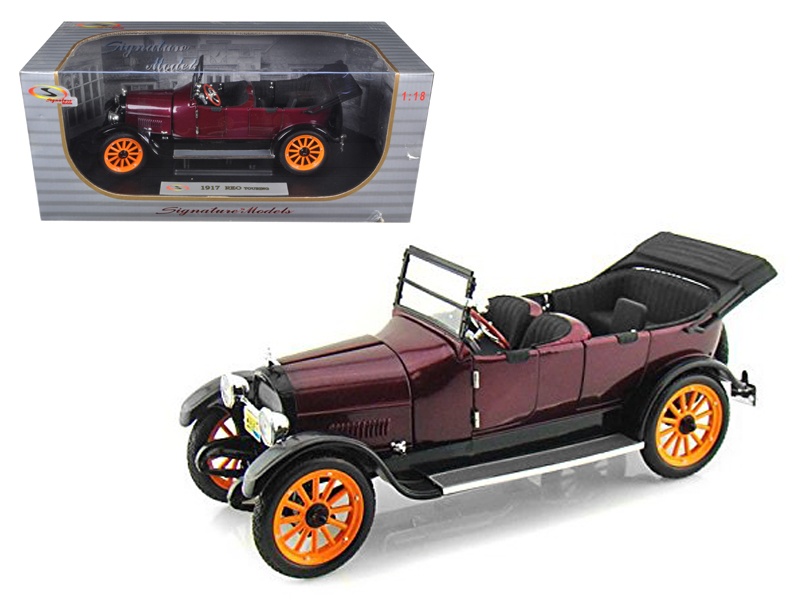 1917 Reo Touring Burgundy 1/18 Diecast Model Car By Signature Models
