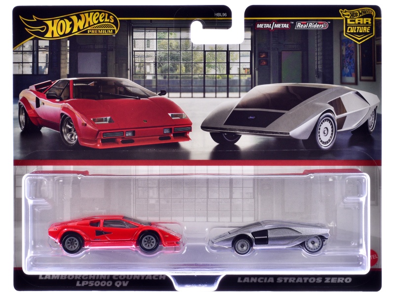 Lamborghini Countach LP5000 QV and Lancia Stratos Zero Diecast Set