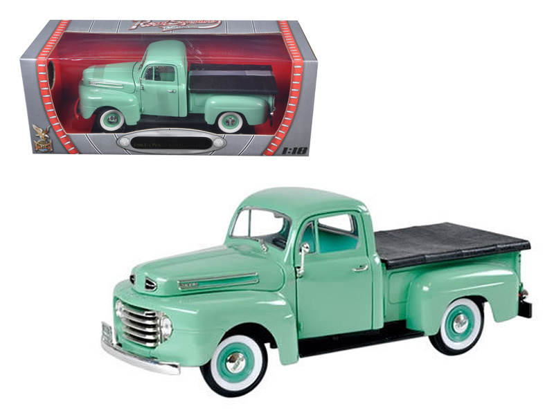 1948 Ford F1 Pickup Truck Green 1/18 Diecast Model Car By Road Signature