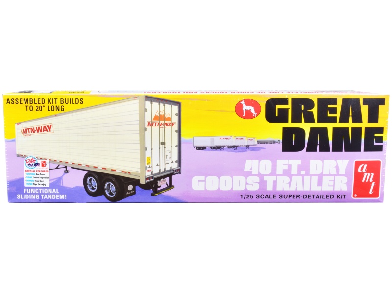 Skill 3 Model Kit Great Dane 40 Ft. Dry Goods Trailer 1/25 Scale Model By Amt