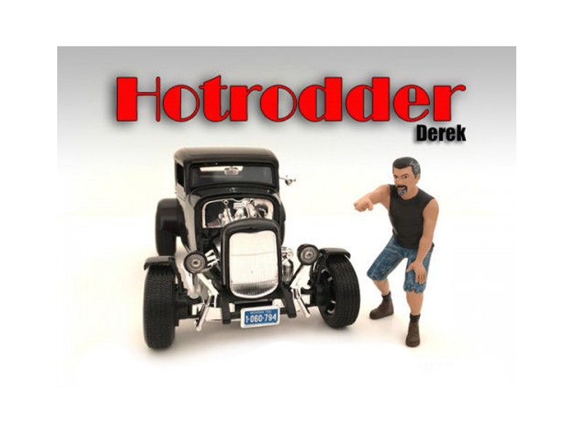 "Hotrodders" Derek Figure For 1:18 Scale Models By American Diorama