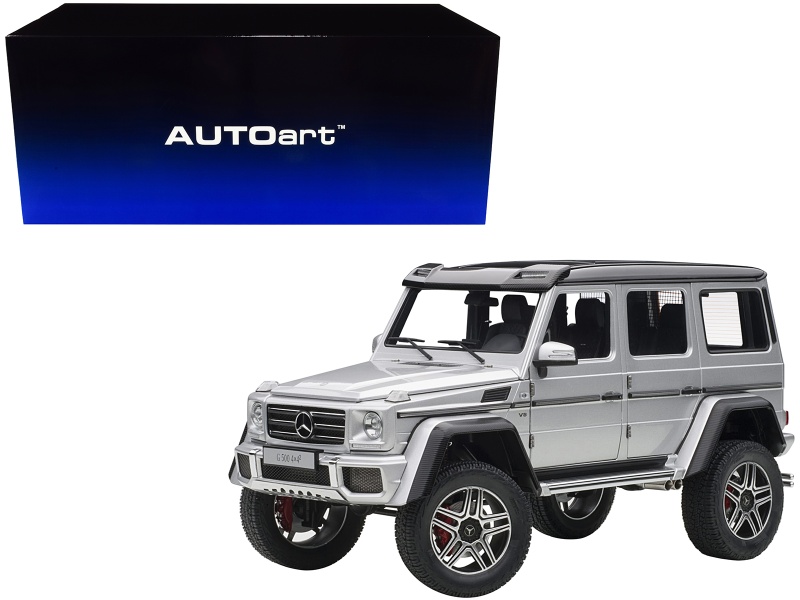 Mercedes Benz G500 4X4 2 Silver 1/18 Model Car By Autoart