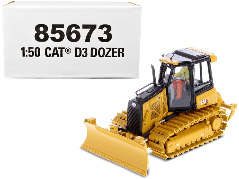 Cat Caterpillar D3 Track Type Dozer With Operator "High Line" Series 1/50 Diecast Model By Diecast Masters