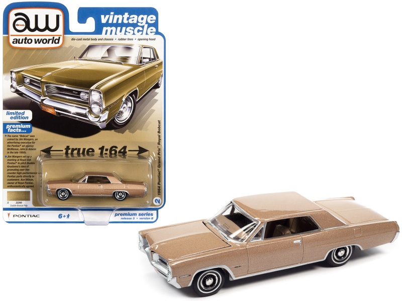 1964 Pontiac Grand Prix Royal Bobcat Saddle Bronze Metallic Diecast Model