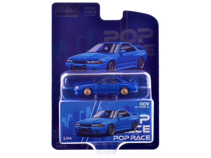 Skyline GT-R BNR32 RHD Blue Metallic Diecast Model