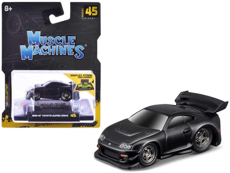 1995-97 Toyota Supra (Mk4) Matt Black 1/64 Diecast Model Car by Muscle Machines
