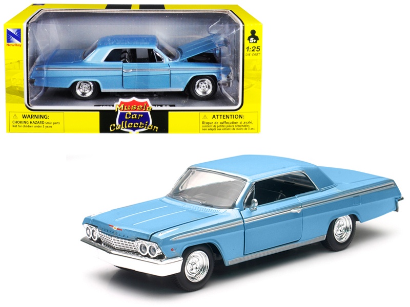 1962 Chevrolet Impala Ss Blue 1/25 Diecast Model Car By New Ray