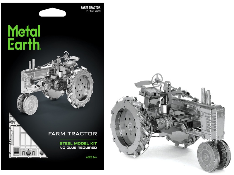 Model Kit Farm Tractor (Challenging Difficulty) Steel Model By Metal Earth