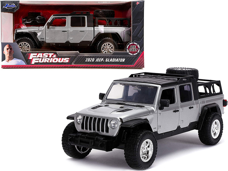 2020 Jeep Gladiator Pickup Truck Silver With Black Top "Fast & Furious" Series 1/24 Diecast Model Car By Jada