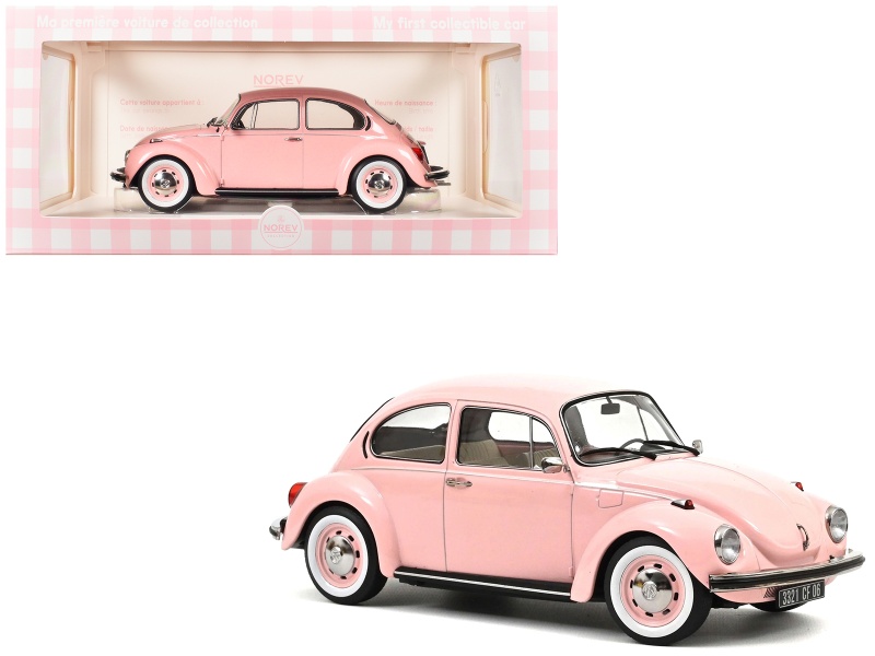 1973 Volkswagen 1303 Beetle Pastel Pink "New Baby Gift" 1/18 Diecast Model Car By Norev