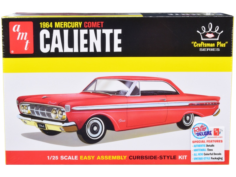 Skill 2 Model Kit 1964 Mercury Comet Caliente "Craftsman Plus" Series 1/25 Scale Model By Amt
