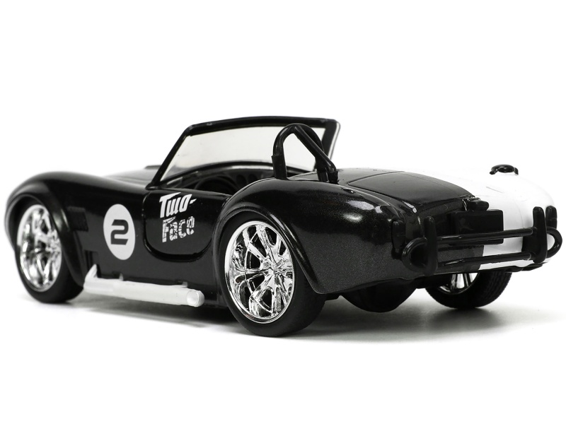 1965 Shelby Cobra 427 S/C #2 Black Metallic And White And Harvey Two-Face Diecast Figure "Batman" "Hollywood Rides" Series 1/32 Diecast Model Car By Jada