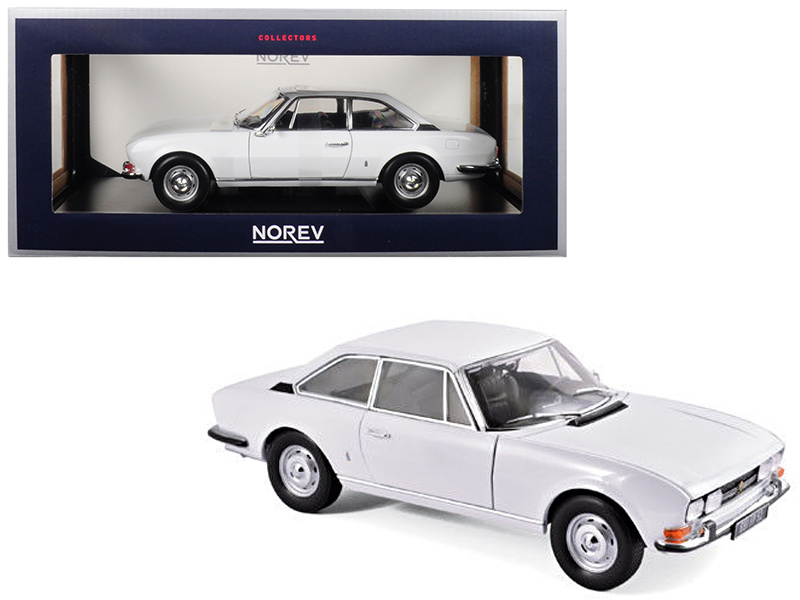 1969 Peugeot 504 Coupe Arosa White 1/18 Diecast Model Car By Norev