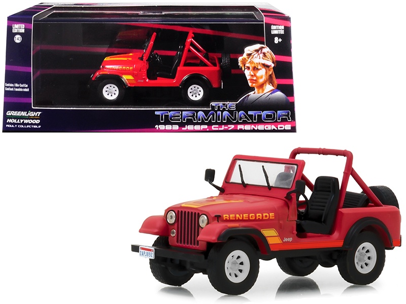 1983 Jeep Cj-7 Renegade Red (Sarah Connor's) "The Terminator" (1984) Movie 1/43 Diecast Model Car By Greenlight