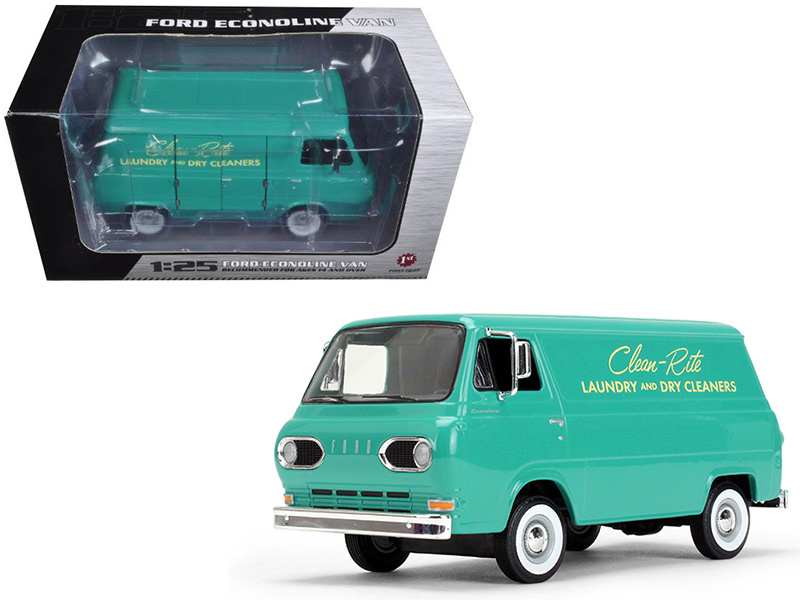 1960'S Ford Econoline Van Clean-Rite Laundry And Dry Cleaners 1/25 Diecast Model Car By First Gear