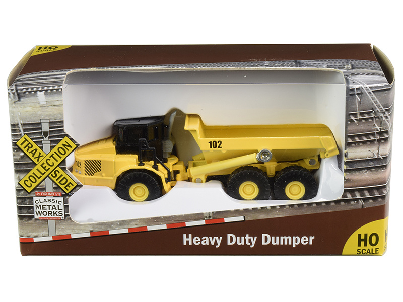 Heavy Duty Dumper Truck Yellow "Traxside Collection" 1/87 (Ho) Scale Diecast Model By Classic Metal Works