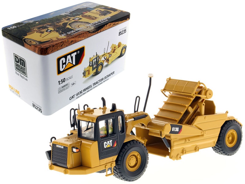 Cat Caterpillar 613G Wheel Scraper With Operator "High Line Series" 1/50 Diecast Model By Diecast Masters