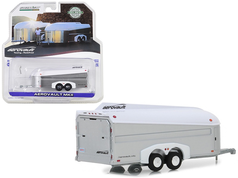 Aerovault Mkii Trailer Silver With White Top "Hobby Exclusive" 1/64 Diecast Model By Greenlight