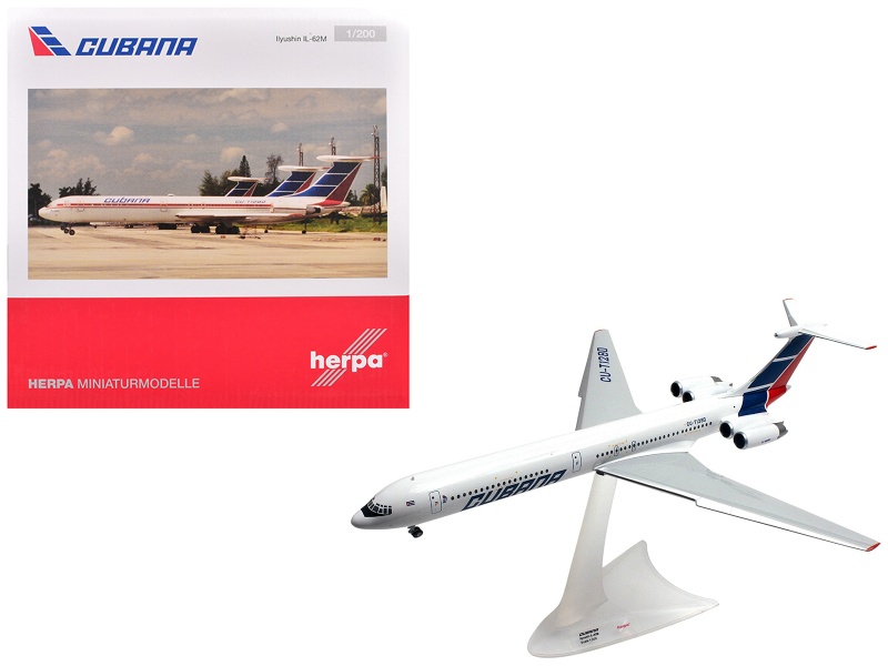 Ilyushin Il-62M Cubana de Aviacion 1/200 Diecast Model