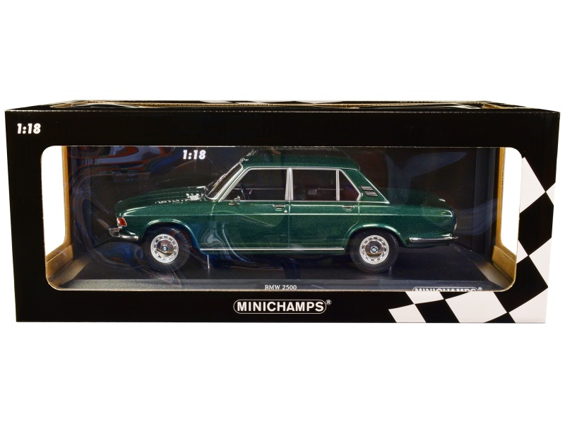 1968 Bmw 2500 Green Metallic Limited Edition To 504 Pieces Worldwide 1/18 Diecast Model Car By Minichamps