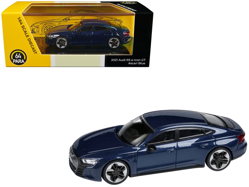 Audi E-Tron Gt Rs Ascari Blue Metallic 1/64 Diecast Model Car By Paragon Models