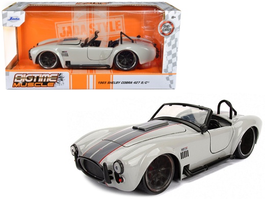 1965 Shelby Cobra 427 S/C Grey 1/24 Diecast Model Car By Jada