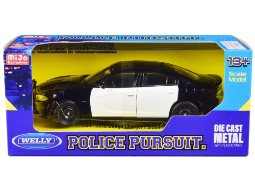 2016 Dodge Charger Pursuit Police Interceptor Diecast Model Car - 1/24 Scale by Welly