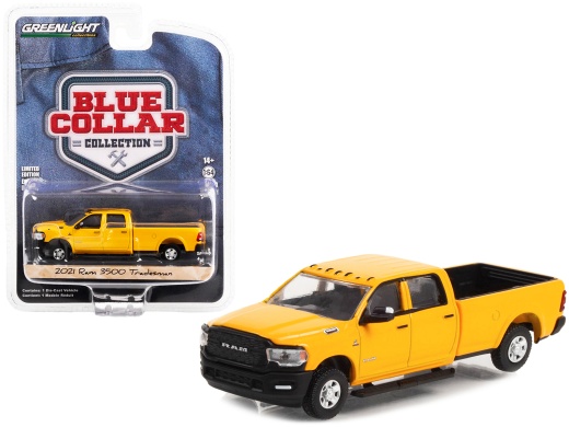 2021 Ram 3500 Tradesman Pickup Truck School Bus Yellow 'Blue Collar Collection' Series 11 Diecast Model Car